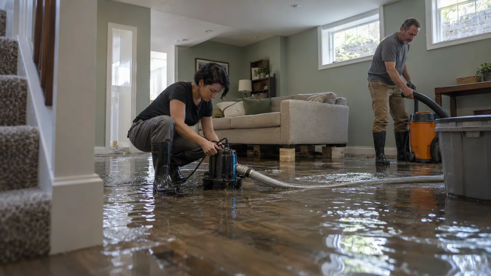 Flooded Basement Cleanup in Providence, RI